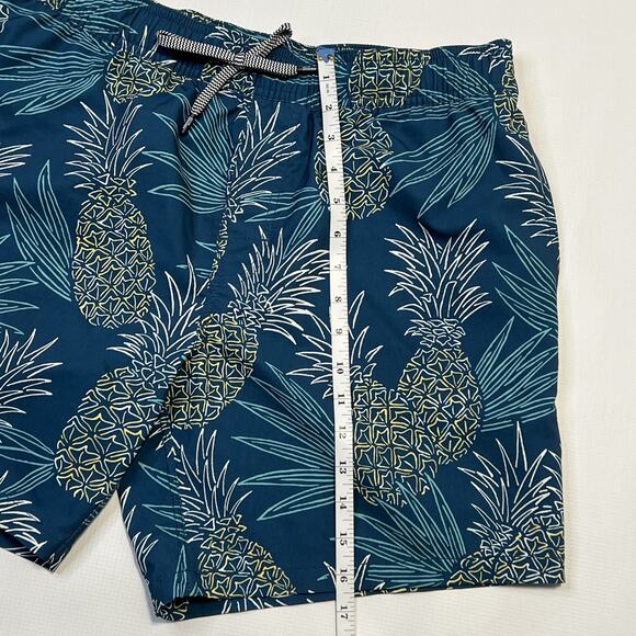 Reyn Spooner Swim Trunks Shorts Mens Medium Blue Pineapple Print Boardshorts - Picture 3 of 13
